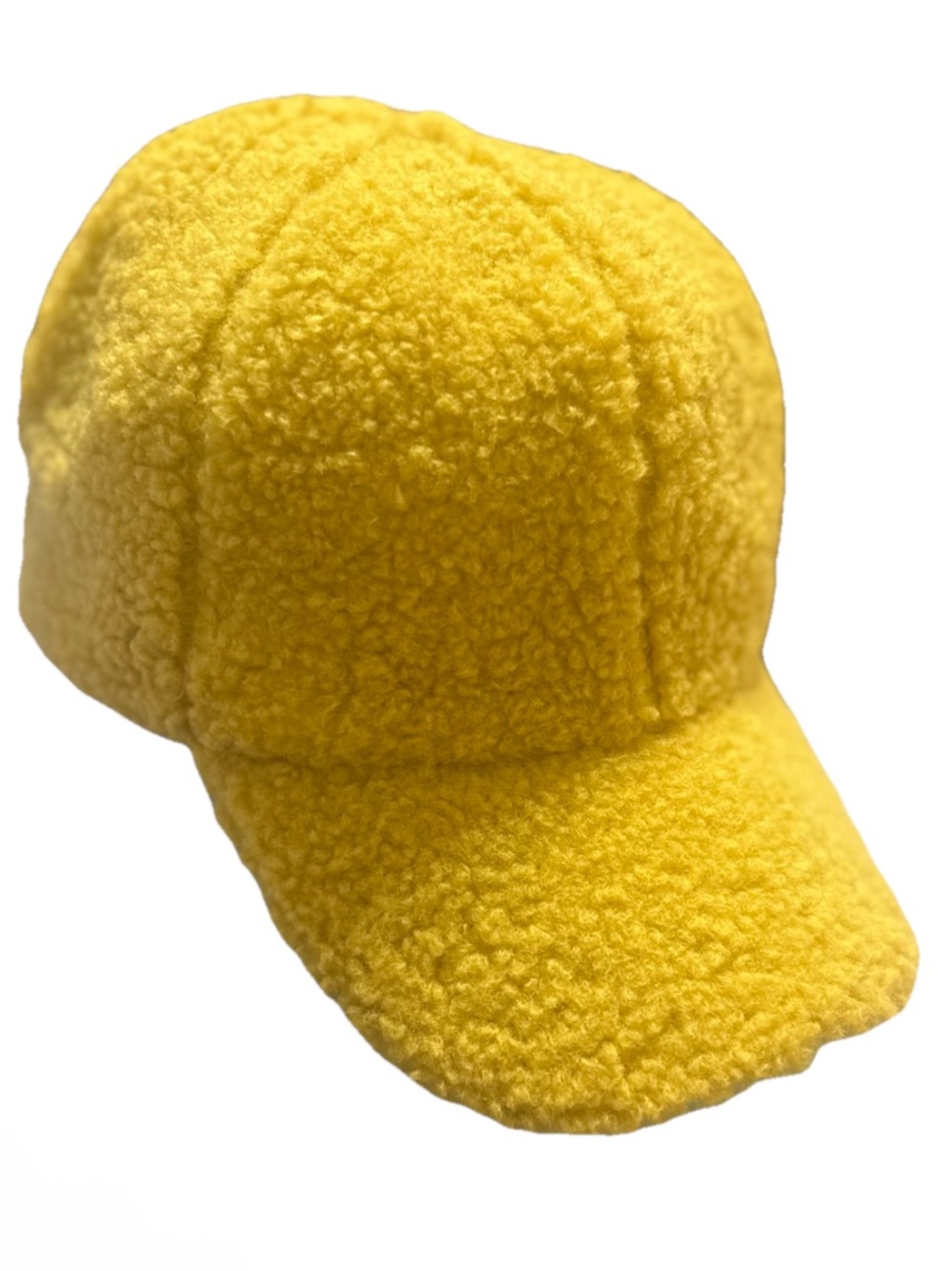 ChokoLids Yellow Teddy Sherpa Fleece Baseball Cap Hat OS